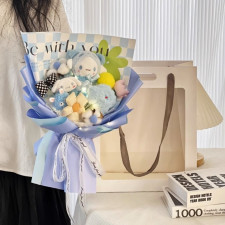 Cinnamoroll Soft Plush Flower Bouquet  Graduation Mother's Day Gift With LED 40cm 15.75inches
