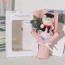 Graduation Bear Plush Bouquet 27cm 10.62inches Pink Purple Blue Beige