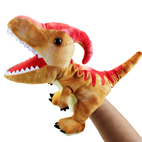 Parasaurolophus Hand Puppet Dinosaur Plush Toy