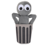 Grey Trash Can From Roblox Rainbow Friends Plush Toy
