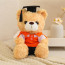 Light Brown Graduation Bear in Polo Shirt Soft Stuffed Plush 23cm 9 inches Blue Pink Orange Yellow Green