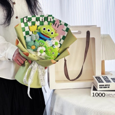 Toy Story Green Alien Soft Plush Flower Bouquet Graduation Mother's Day Gift With LED 40cm 15.75inches