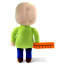 Baldi's Basics Baldi With Ruler Plush Toy 25cm 9.8inches