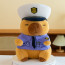 Cute Capybara in Police Outfit Soft Stuffed Plush Multiple Sizes