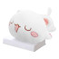 White Closed Eyes Cat Plush Toy 35cm 13.77inches