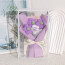 Small Knitted Flowers Bouquet Mother's Day Graduation Gift In Clear Box 19cm 7.48inches Pink Cream Purple Blue Orange Red