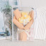 Small Knitted Flowers Bouquet Mother's Day Graduation Gift In Clear Box 19cm 7.48inches Pink Cream Purple Blue Orange Red