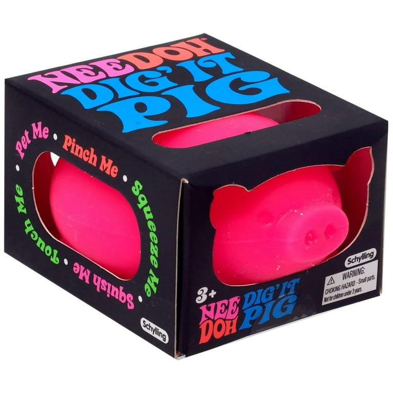 NeeDoh Dig It Pig Sensory Squeeze Toy 7.62cm 3inches Pink