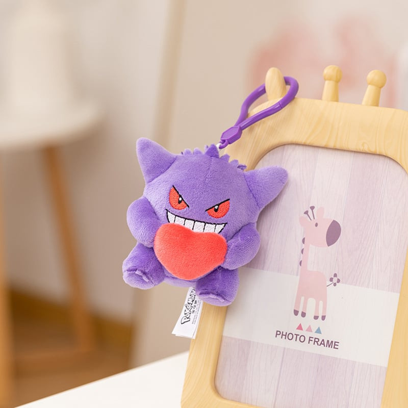 Valentines Pokemon Gengar Heart Plush Bag Charm 8cm 3.1inches