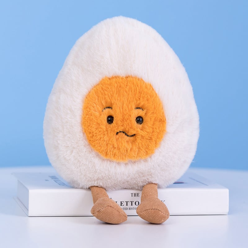 Confused Boiled Egg Plush Toy 23cm 9.1inches
