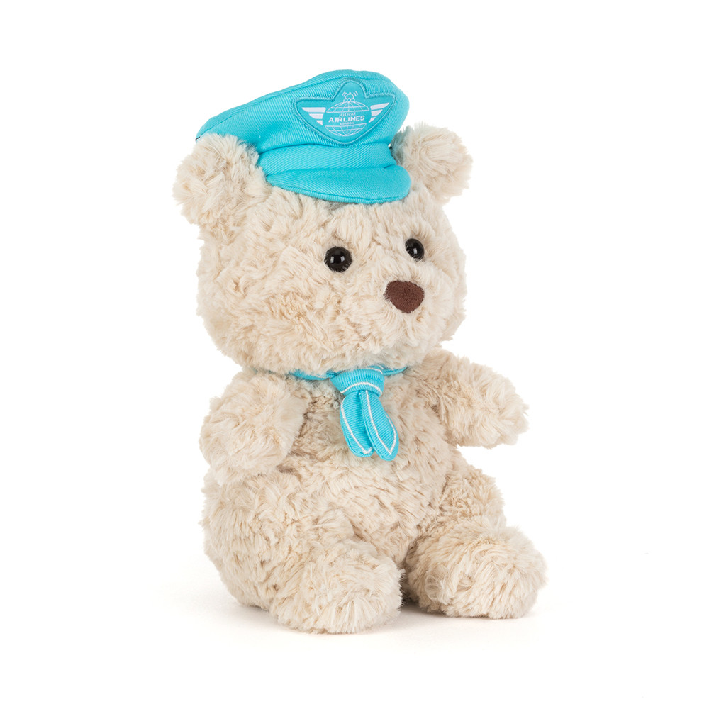 Jellycat Bartholomew Bear Junior Pilot Soft Stuffed Plush 18cm 7inches