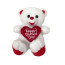 Mother's Day Bear Soft Stuffed Plush White