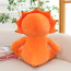 Cute Grumpy Triceratops Orange Dinosaur Soft Stuffed Plush Multiple Sizes