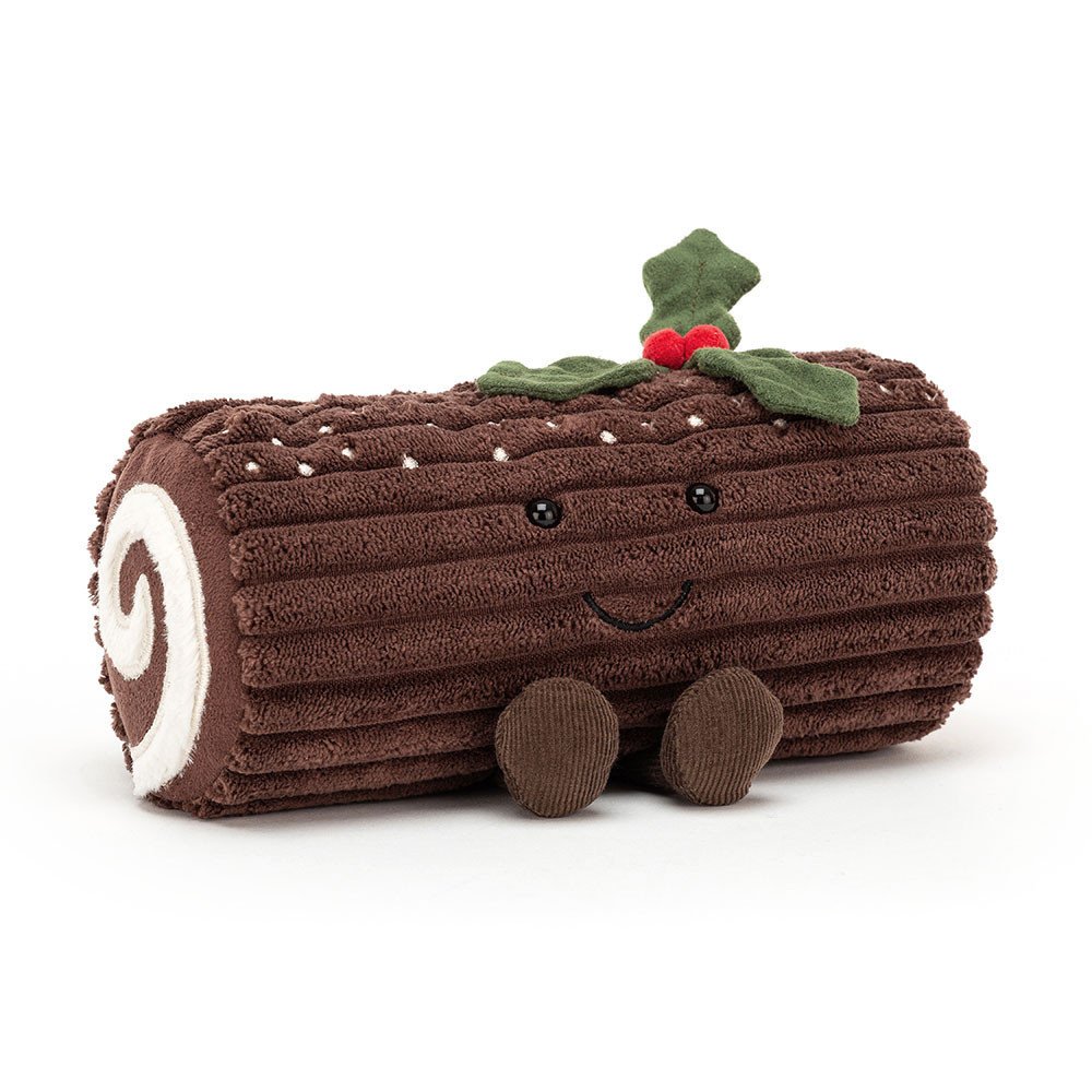 Jellycat Amuseables Yule Log Soft Stuffed Plush 21cm 8.2inches