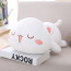 White Closed Eye Cat Plush Toy 60cm 23.6inches