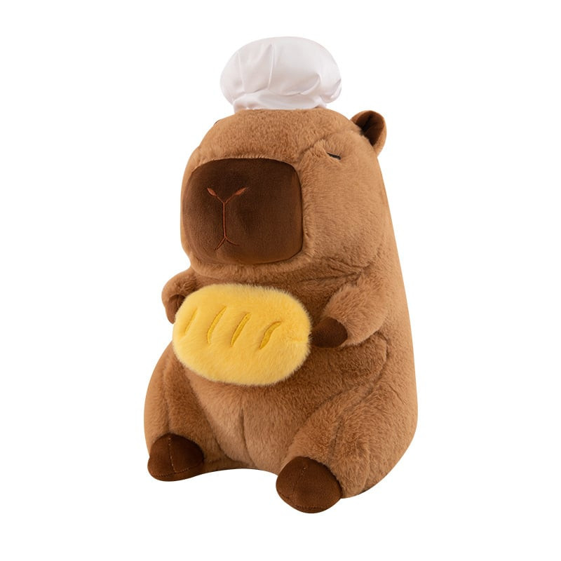 Cute Capybara with Chef Hat Soft Stuffed Plush Multiple Sizes
