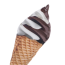 Realistic Ice Cream Cone Plush Pillow Multiple Sizes Chocolate Swirl