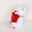 Valentines White Love Heart Bear Plush Multiple Sizes