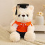 White Graduation Bear in Polo Shirt Soft Stuffed Plush 23cm 9 inches Blue Pink Orange Yellow Green