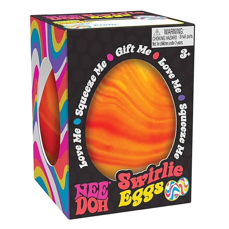 NeeDoh Swirlie Egg Sensory Squeeze Toy 6.35cm 2.5inches Orange