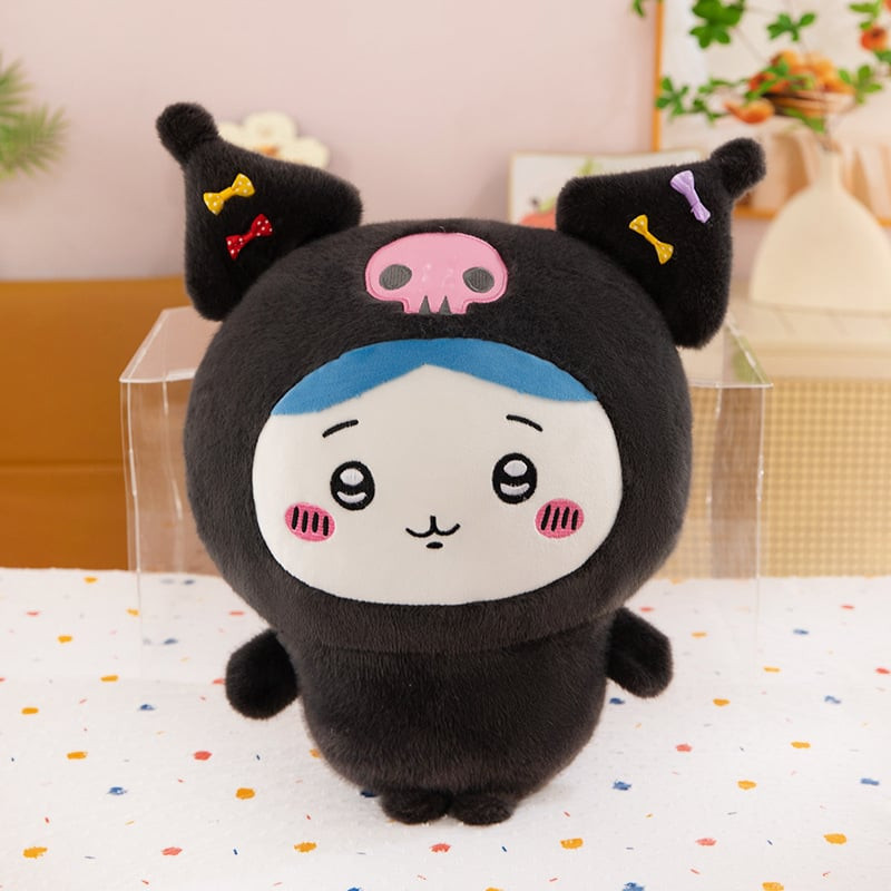 Chiikawa Wearing Kuromi Costume Soft Stuffed Plush Multiple Sizes