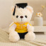 White Graduation Bear in Polo Shirt Soft Stuffed Plush 23cm 9 inches Blue Pink Orange Yellow Green