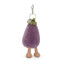 Jellycat Vivacious Vegetable Aubergine Bag Charm 12cm 4.72inches