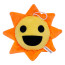 Sprunki Mr. Sun Plush Toy 20cm 0.66inches