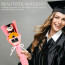 Graduation Bear Plush Sunflower Bouquet 35cm 13.78inches Light Pink