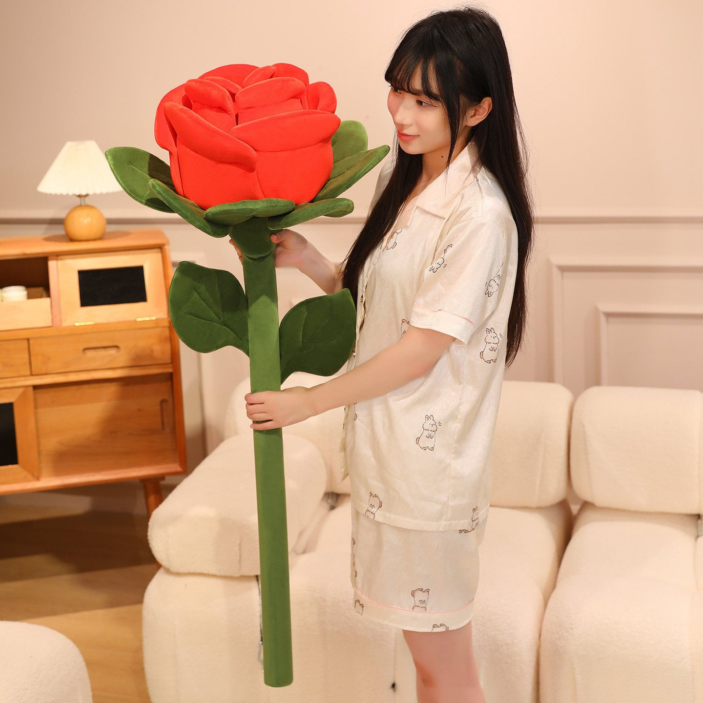 Valentines Giant Rose Plush 110cm 43inches
