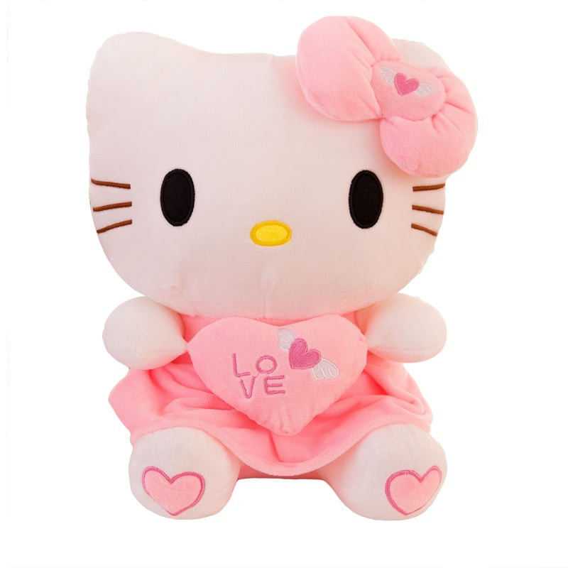Valentines Sanrio Helly Kitty Love Heart Plush Multiple Sizes