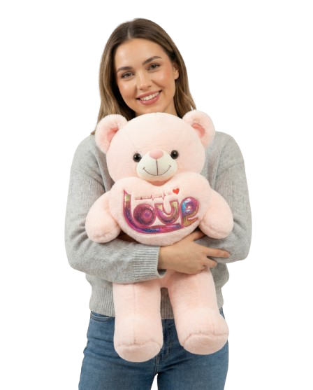 Valentines Love Heart String Teddy Bear Soft Stuffed Plush 55cm 21inches