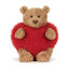 Jellycat Bartholomew Bear Heartthrob Soft Stuffed Plush 26cm