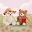 Valentines Rose Bouquet Bear Plush 30cm 11.8inches