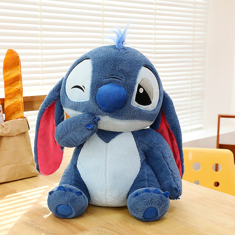 Disney Stitch Poking Face Blue Soft Stuffed Plush Multiple Sizes