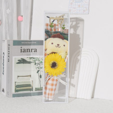 Pompompurin Sanrio Sunflower Bouquet Mother's Day Graduation Gift In Clear Box 32cm 12.6inches