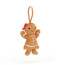 Jellycat Festive Folly Gingerbread Ruby Ornament 10cm 3.93inches
