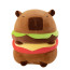 Cute Capybara Hamburger Soft Stuffed Plush Multiple Sizes