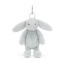 Jellycat Bashful Silver Bunny Bag Charm 13cm 5 inches