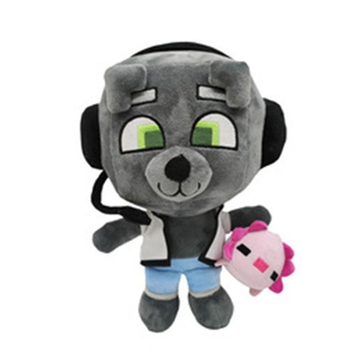 Bobicraft Gitd Wolf Grey Vest Soft Stuffed Plush 25cm 9.84inches