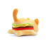 Mee Meows Cheeseburger Cat Soft Stuffed Plush 20cm 7.8inches