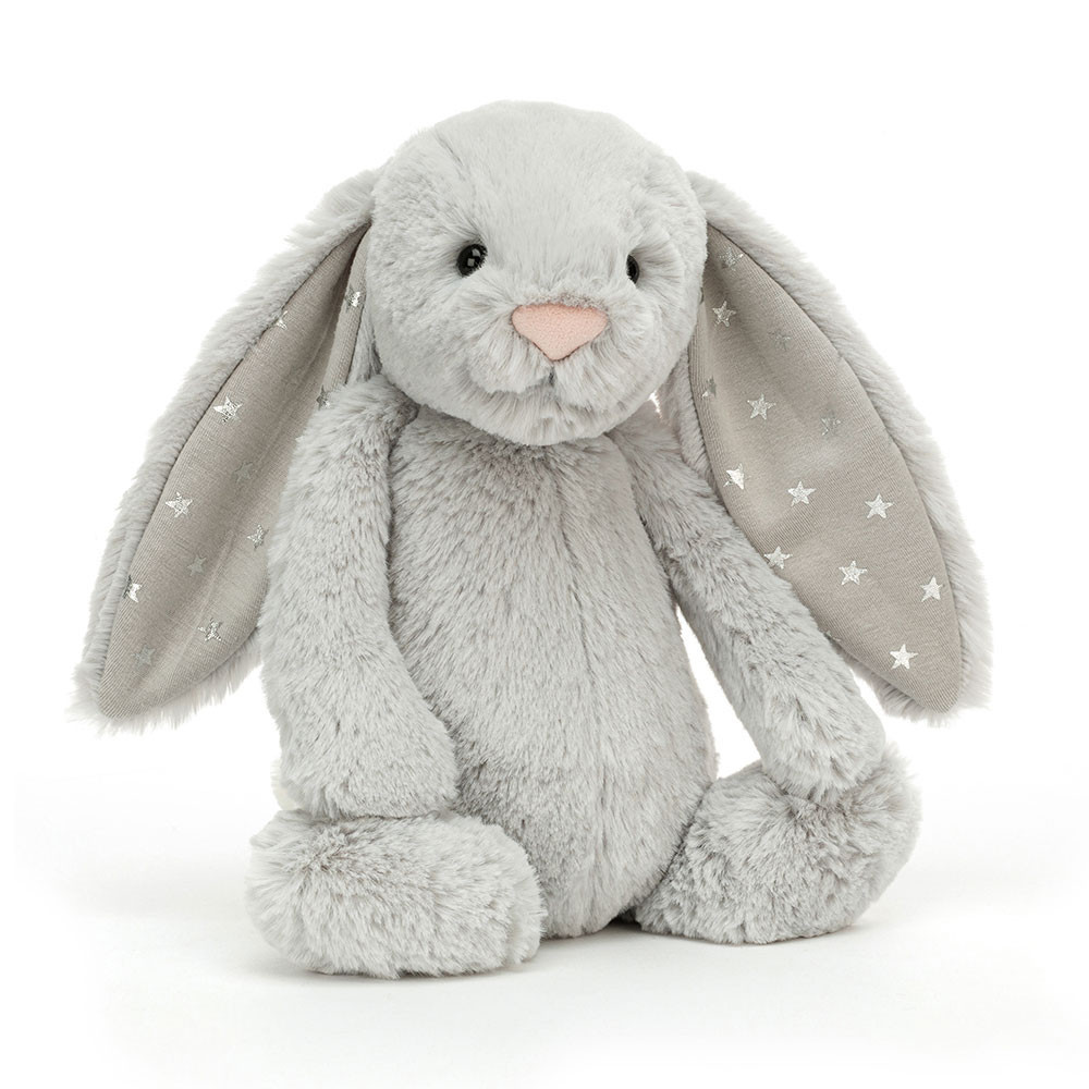 Jellycat Bashful Shimmer Bunny Medium Soft Stuffed Plush 31cm 12.2inches