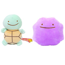 Ditto Squirtle From Pokemon Reversible Plush Toy